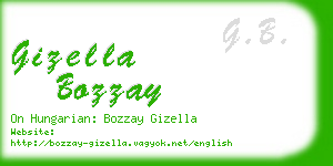 gizella bozzay business card